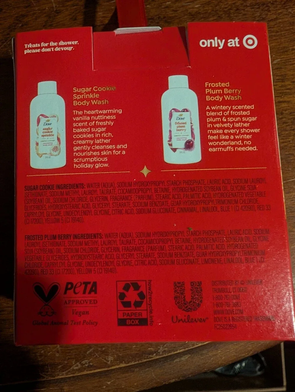 Dove Holiday Treats Limited Edition Body Wash Set of 2 3 fl oz